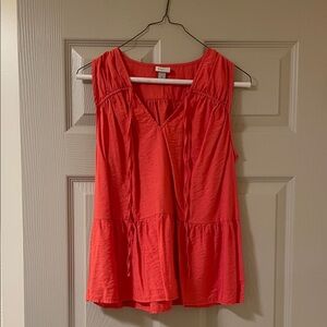 a new day Women's Vibrant Coral Sleeveless Blouse